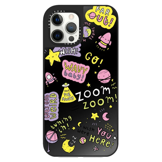 Rockets and Planets Outer Space Themed Phone Case_Clear Impact Phone Case [1502025]