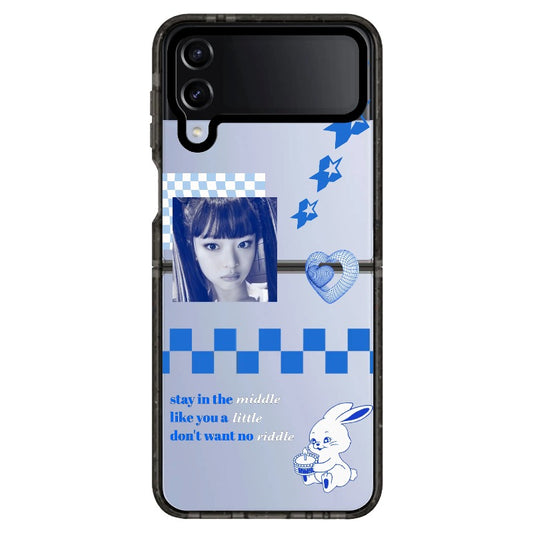 New Jeans Hanni Inspired Blue Phone Case_Samsung Z Flip [1257461]