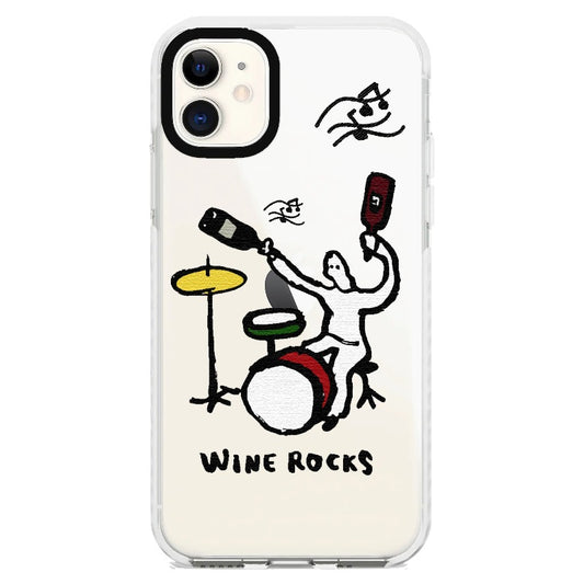 Wine Rocks Doodle Phone Case_iPhone Clear Impact Case [1448048]