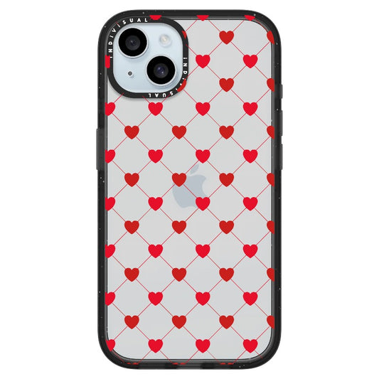 Red Heart Diamond Pattern Phone Case_iPhone Ultra-Impact Case [1506844]