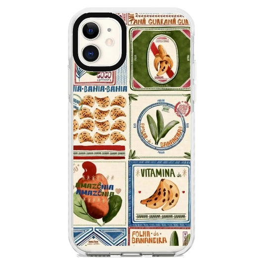 Vintage Food Illustration Style Phone Case_iPhone Clear Impact Case [1444129]