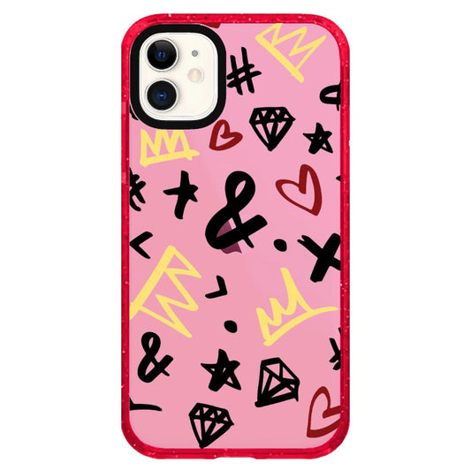 Graffiti Style Symbols Phone Case_iPhone Clear Impact Case Limited  [1475971]