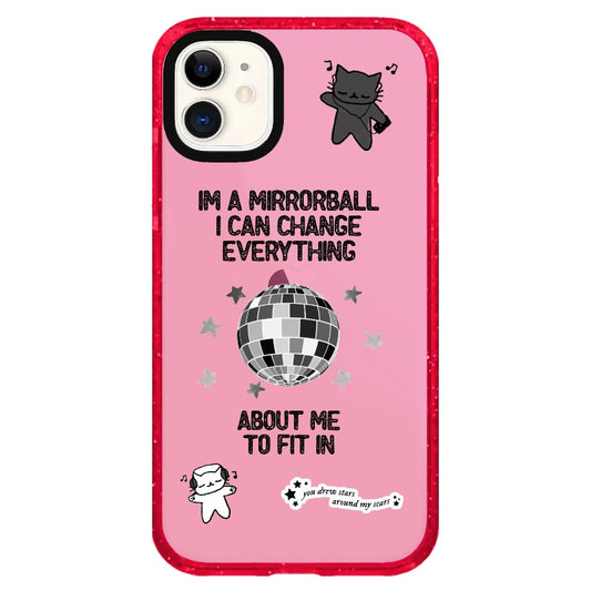 Mirror Ball Theme Cute Doodle Phone Case_iPhone Clear Impact Case Limited  [1267325]