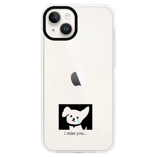 "I Miss You" Crying Puppy Minimal Phone Case_Clear Impact Phone Case [1448041]