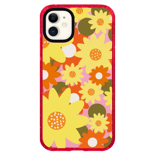 Yellow Floral Pattern Phone Case 7_iPhone Clear Impact Case Limited  [1499279]