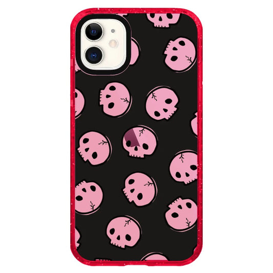 Cute Skulls Pattern Black Phone Case_iPhone Clear Impact Case Limited  [1495298]