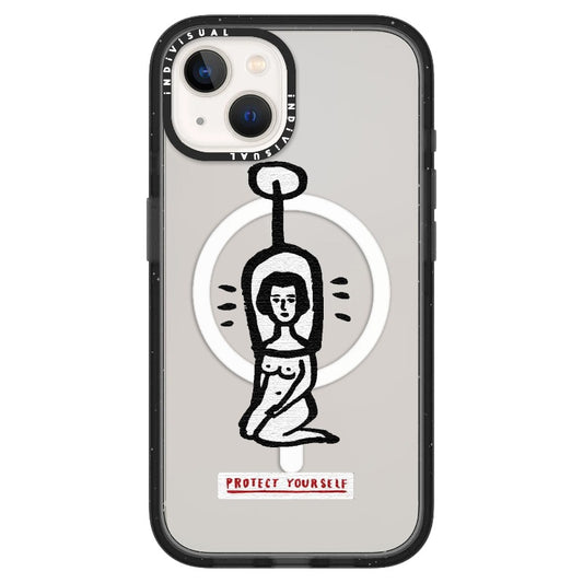 "Protect Yourself" Minimal Illustration Phone Case_ iPhone Ultra-MagSafe Case [1448057]