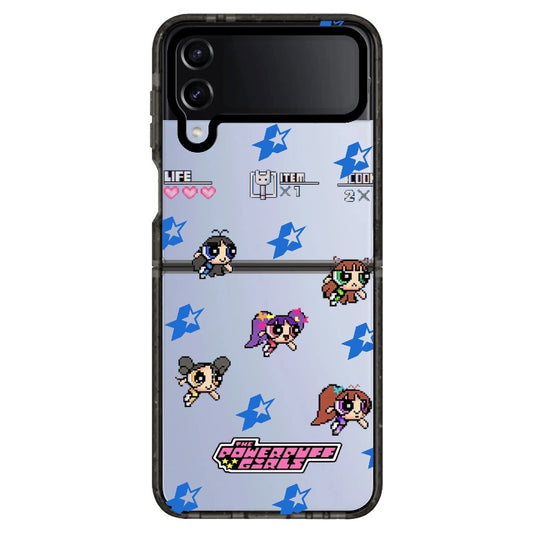 New Jeans and Power Puff Girl Pixel Game Style Phone Case_Samsung Z Flip [1284471]