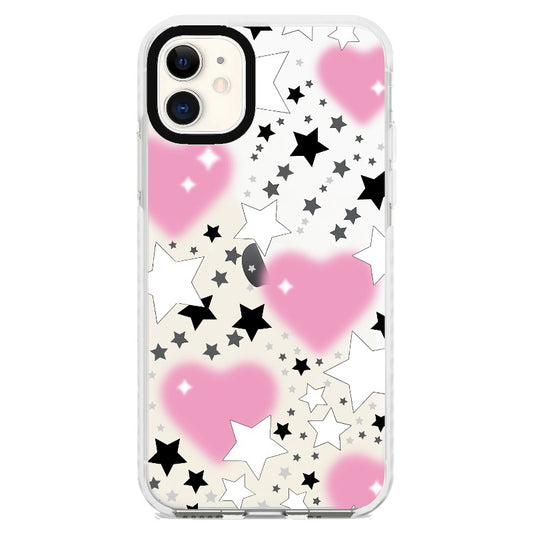 Stars and Hearts Pattern Phone Case_iPhone Clear Impact Case [1584943]