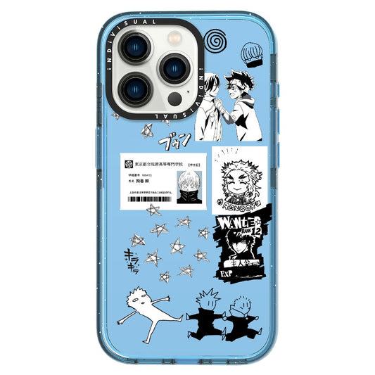 Black and White Anime Collage Mash-up Style Phone Case_iPhone Ultra-Impact Case [1336855]