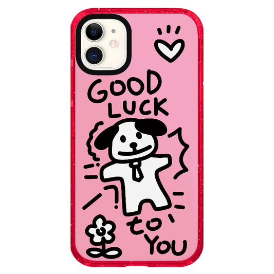 Good Luck Black and White Puppy_iPhone Clear Impact Case Limited  [1502869]