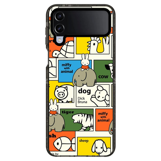 Vintage Miffy and Animals Phone Case_Samsung Z Flip [1584415]