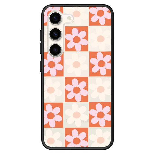 Cute Orange Floral Pattern Phone Case_Samsung Z Flip [1515105]