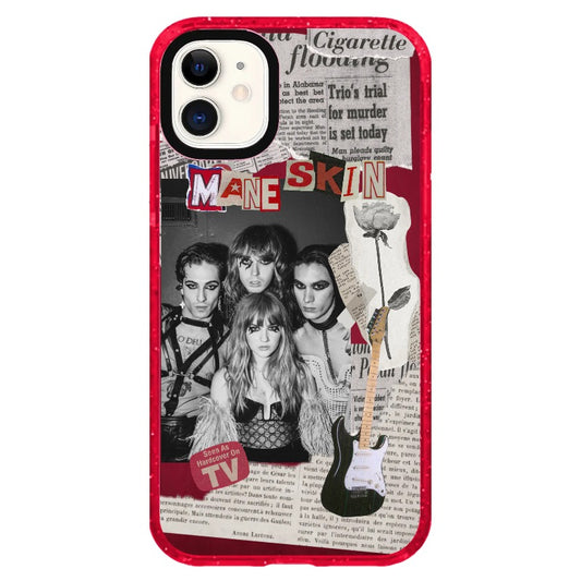 Maneskin Band Theme Red Phone case_iPhone Clear Impact Case Limited  [1257105]