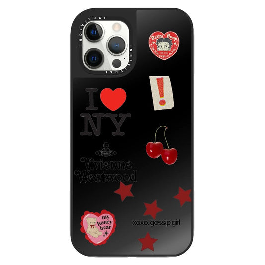 Red NYC case | ‘Downtown girl’ _Clear Impact Phone Case [1213559]