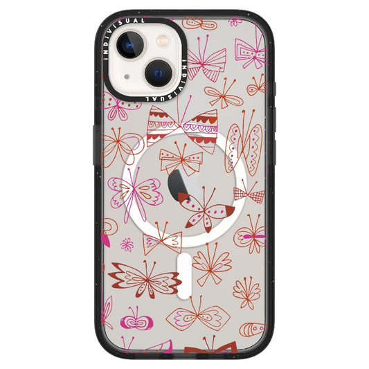 Butterflies and Bow Purple and Red Line Art Phone Case_ iPhone Ultra-MagSafe Case [1502937]