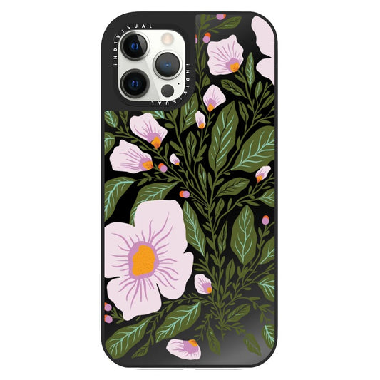 White and Purple Blossom and Leaves Phone Case_Clear Impact Phone Case [1498813]