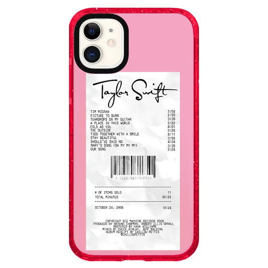 T.S Debut Receipt Phone Case_iPhone Clear Impact Case Limited  [1505136]