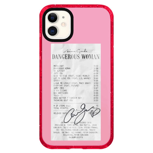 Dangerous Women Receipt Style Phone Case_iPhone Clear Impact Case Limited  [1509072]