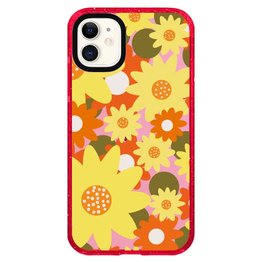 Yellow Floral Pattern Phone Case 7_iPhone Clear Impact Case Limited  [1499279]