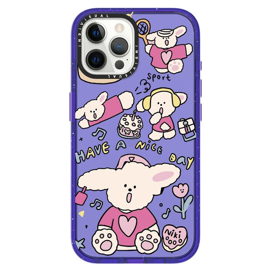 "Have a Nice Day" Pink Puppy Phone Case_iPhone Ultra-Impact Case [1502107]
