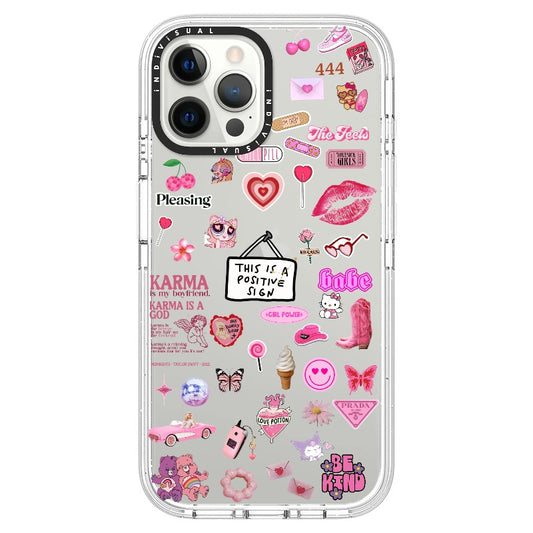 Positive Sign Pink Aesthetic Preppy Phone Case_iPhone Ultra-Impact Case [1277542]