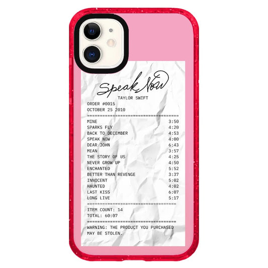 T.S Speak Now Receipt Phone Case_iPhone Clear Impact Case Limited  [1505134]