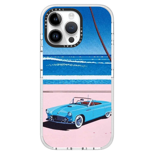 City Pop Style Vintage Sport Car and Beach Scene Phone Case_iPhone Ultra-Impact Case [1277488]