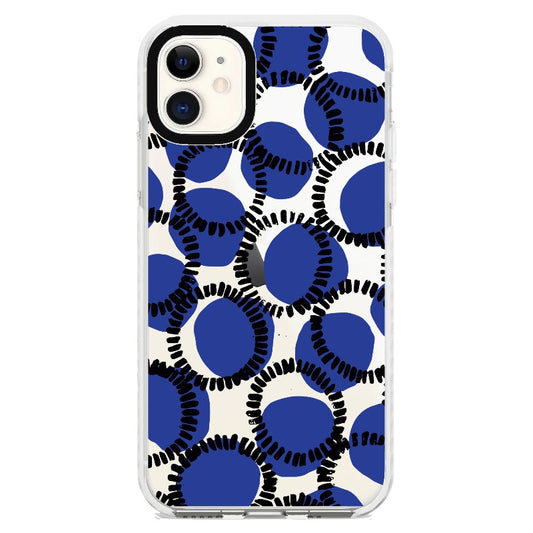 Blue Circle Pattern_iPhone Clear Impact Case [1503082]