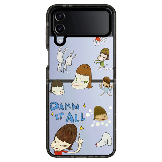 Yoshitomo Nara Manga Style Stickers Phone Case_Samsung Z Flip [1446941]