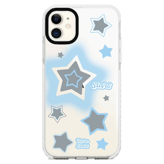 Blue and White Stars_iPhone Clear Impact Case [1502830]