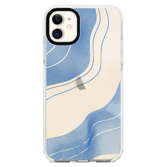 Gold and Blue Waves_iPhone Clear Impact Case [1503035]