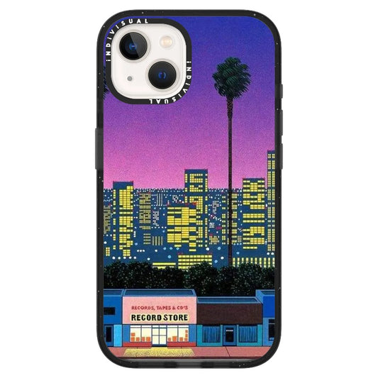 City Pop Style Evening Record Store Street Scene Phone Case_ iPhone Ultra-MagSafe Case [1277499]