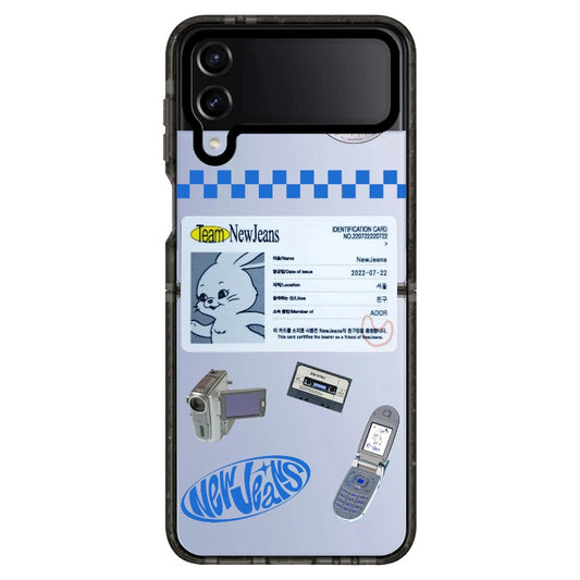 New Jeans ID Card and Y2K Eletronic Devices Phone Case_Samsung Z Flip [1446133]