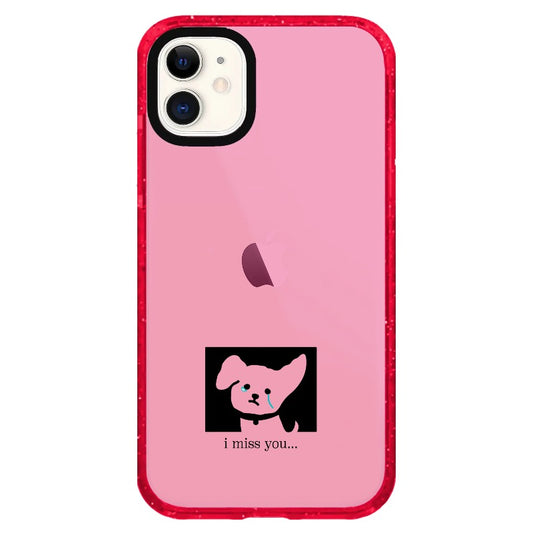 "I Miss You" Crying Puppy Minimal Phone Case_iPhone Clear Impact Case Limited  [1448041]