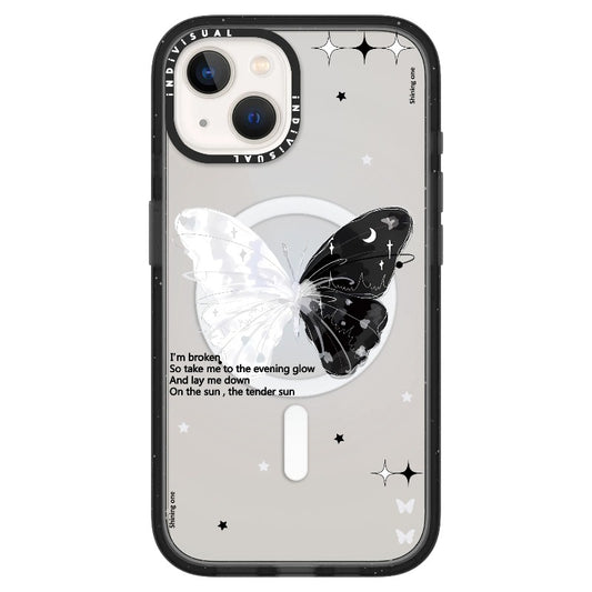 Semi Transparent Black and White Butterflies and Stars_ iPhone Ultra-MagSafe Case [1506970]