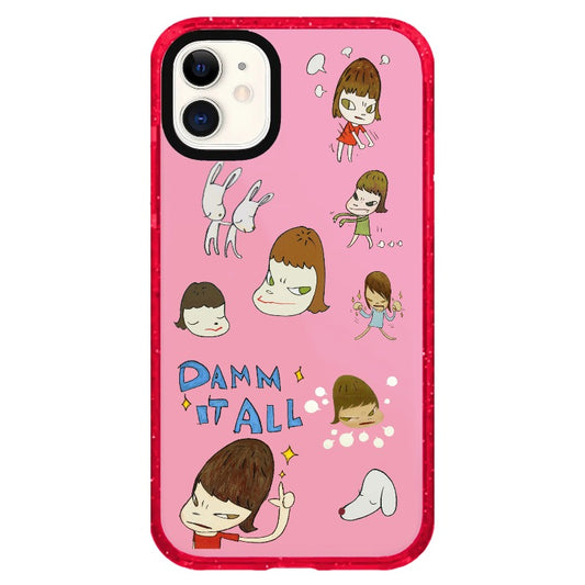 Yoshitomo Nara Manga Style Stickers Phone Case_iPhone Clear Impact Case Limited  [1446941]