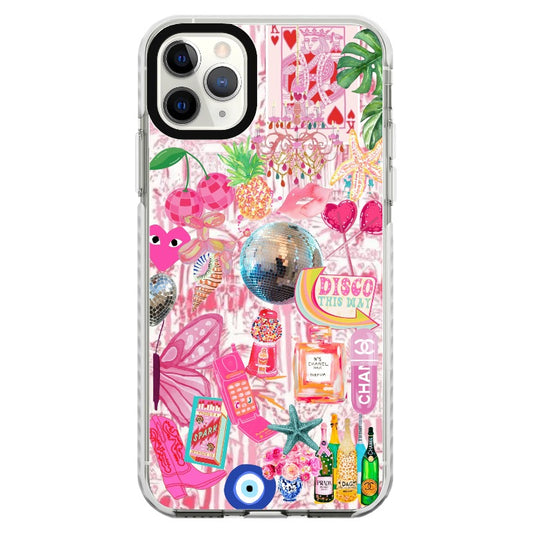 Preppy Element Collage Pink Phone Case_iPhone Clear Impact Case [1154967]