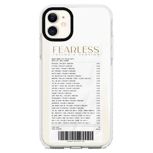 T.S Fearless Receipt Phone Case_iPhone Clear Impact Case [1505122]