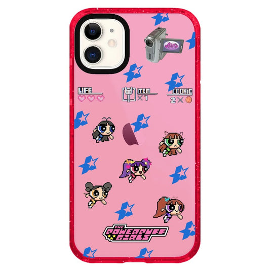 New Jeans and Power Puff Girl Pixel Game Style Phone Case_iPhone Clear Impact Case Limited  [1284471]