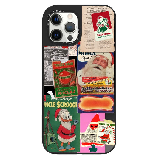 Christmas Themed Vintage Poster Collage Phone Case_Clear Impact Phone Case [1475378]