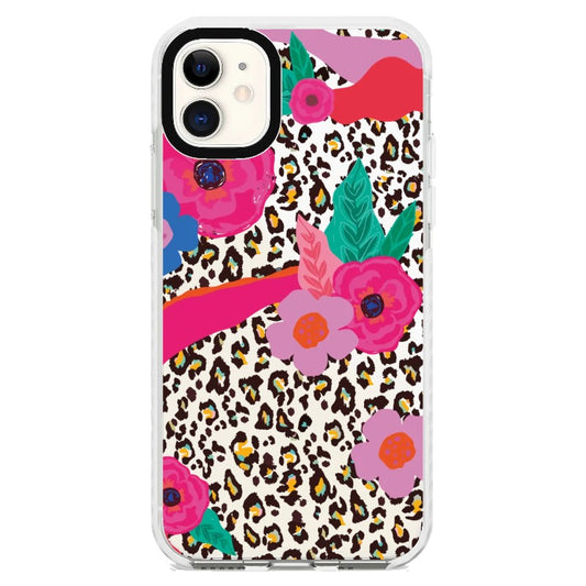 Floral Leopard Pattern Phone Case_iPhone Clear Impact Case [1498821]