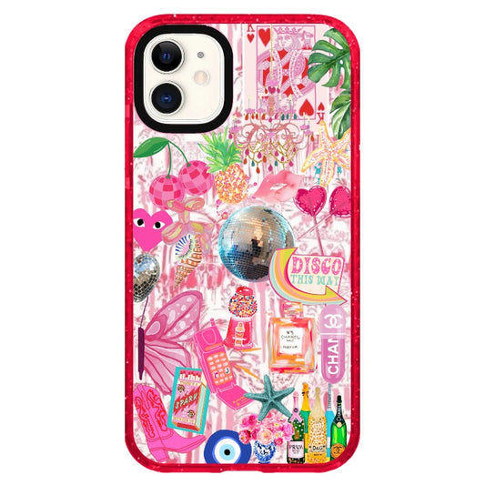 Preppy Element Collage Pink Phone Case_iPhone Clear Impact Case Limited  [1154967]