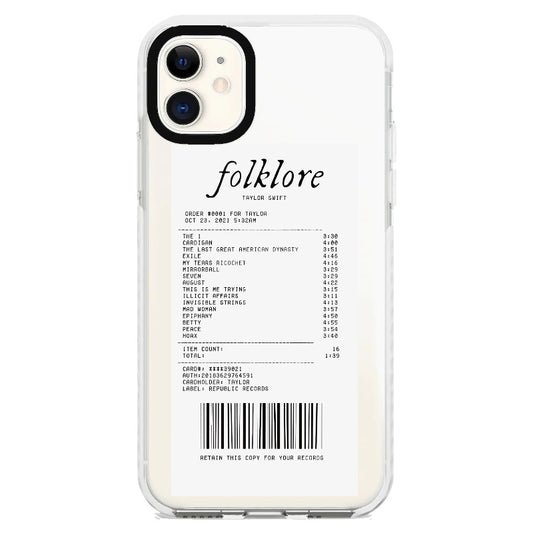 T.S Folklore Receipt Phone Case_iPhone Clear Impact Case [1505125]