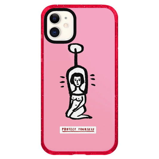 "Protect Yourself" Minimal Illustration Phone Case_iPhone Clear Impact Case Limited  [1448057]