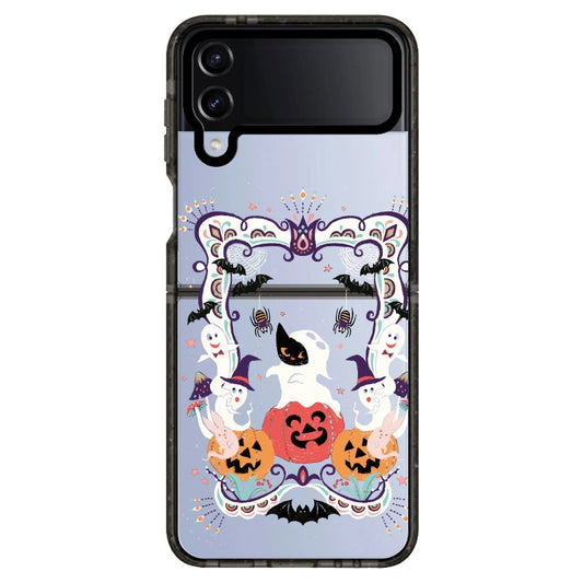 Halloween Black Cat and Pumpkin Phone Case_Samsung Z Flip [1498829]