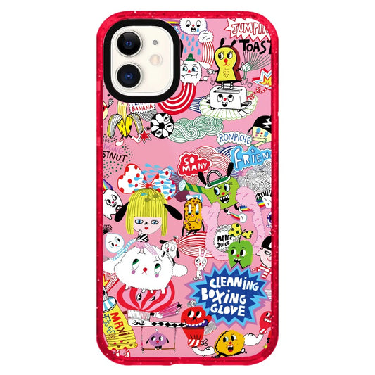 Collage Pop Art Style Cartoon Phone Case_iPhone Clear Impact Case Limited  [1502836]