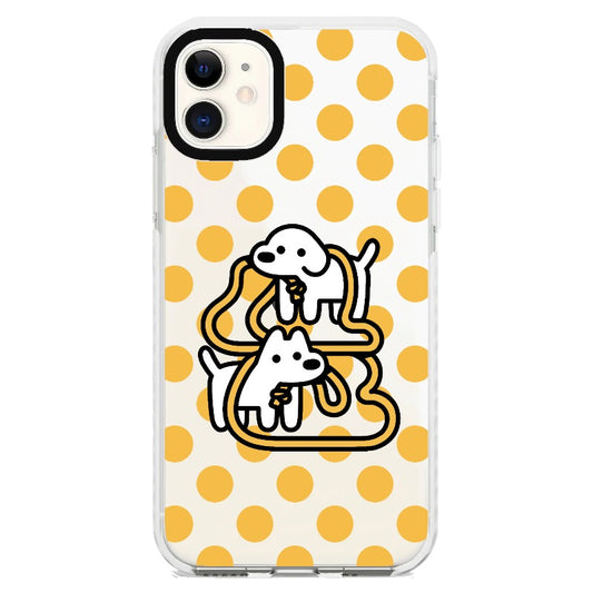 Yellow Spotted Puppy_iPhone Clear Impact Case [1600218]