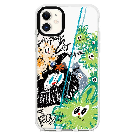 Wild Cat Crayon Sketch_iPhone Clear Impact Case [1505096]