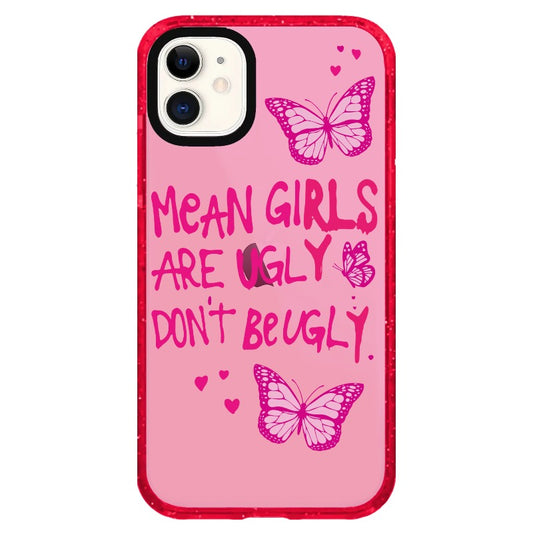 “Mean Girls are Ugly" Pink Themed Phone Case_iPhone Clear Impact Case Limited  [1502031]